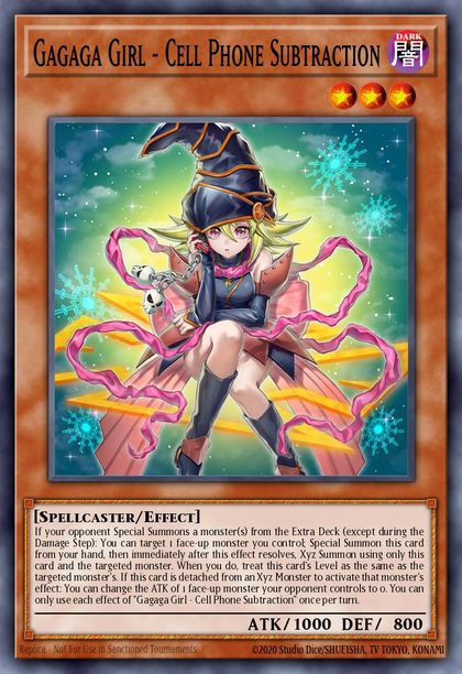 Gagaga Girl – Cell Phone Subtraction card art